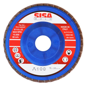 Sisa Mole DISCO LAMELLARE AL CORINDONE Ø mm. 115 - foro 22  grana 40 25.00 pz