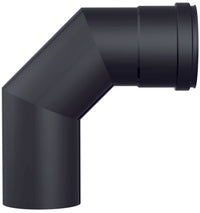 Smalbo GOMITO A 90  ° PER STUFE A PELLET Col. Nero opaco  EE ? cm.10 2.00 pz