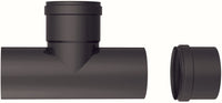 Smalbo RACCORDO A T PER STUFE A PELLET Col. Nero opaco  (M/F) Ø cm.10 2.00 pz