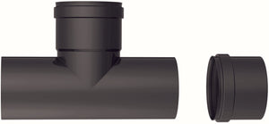 Smalbo RACCORDO A T PER STUFE A PELLET Col. Nero opaco (F/F) Ø cm.10 2.00 pz
