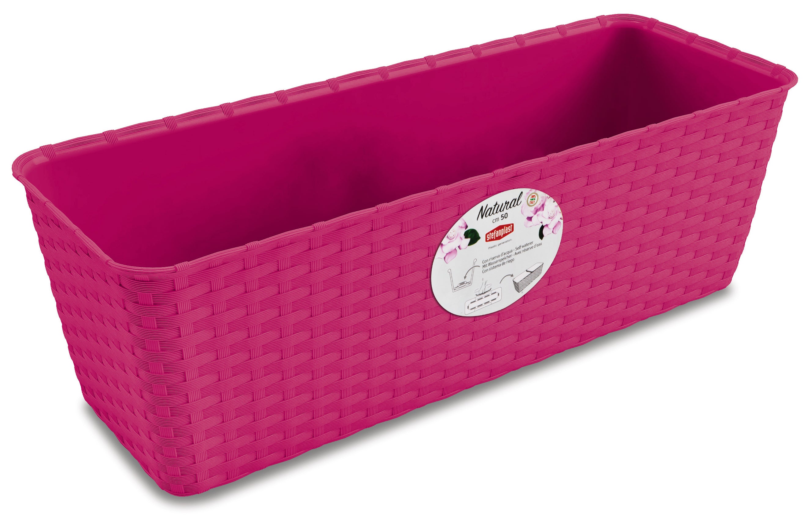 Stefanplast BALCONETTA NATURAL CON RISERVA cm. 40x16x13 h col. Bianco