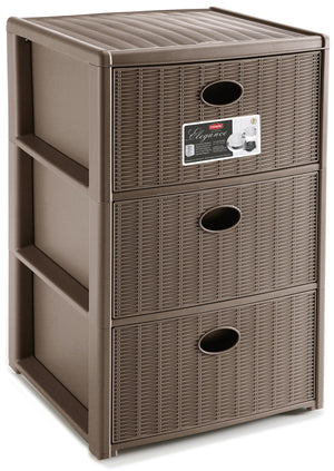 Stefanplast CASSETTIERA ELEGANCE 3 cassetti - cm. 40x40x60 h col. Tortora