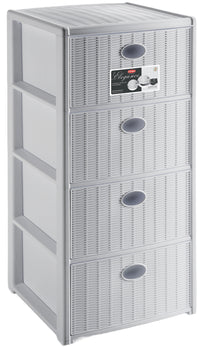 Stefanplast CASSETTIERA ELEGANCE 4 cassetti - cm. 40x40x80 h col. Bianco