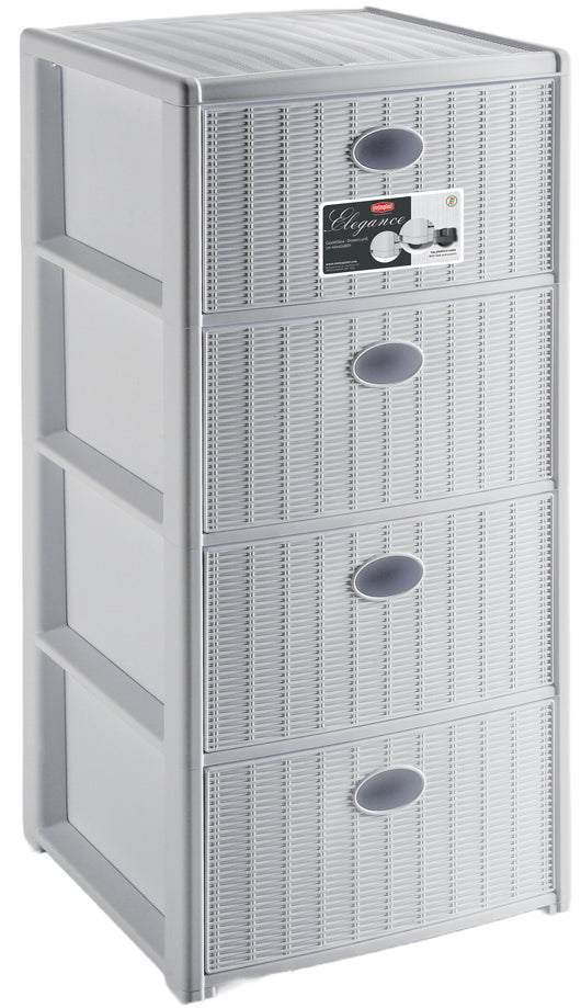 Stefanplast CASSETTIERA ELEGANCE 4 cassetti - cm. 40x40x80 h col. Bianco