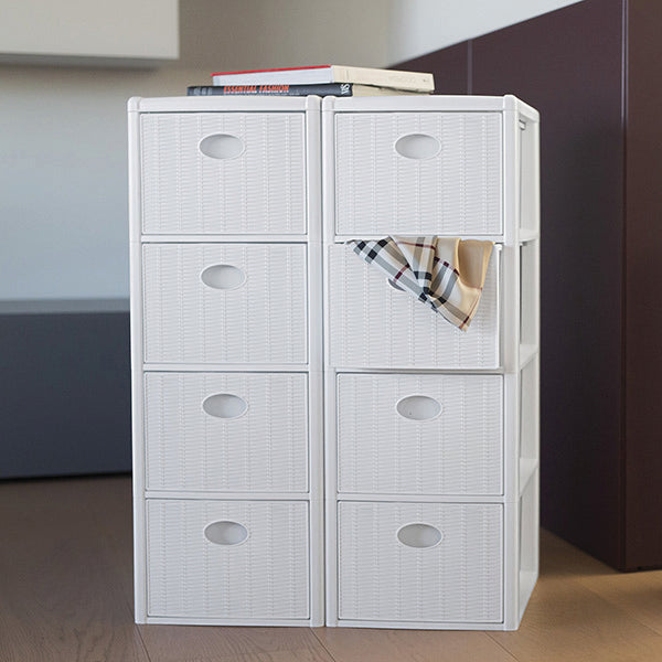 Stefanplast CASSETTIERA ELEGANCE 4 cassetti - cm. 40x40x80 h col. Bianco