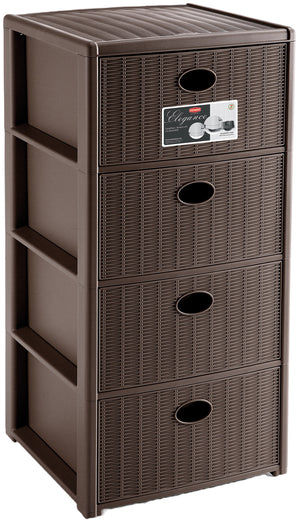 Stefanplast CASSETTIERA ELEGANCE 4 cassetti - cm. 40x40x80 h col. Tortora