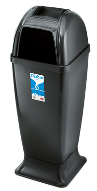 Stefanplast CESTINO DIABLO Lt. 50 - cm. 30,7x30,7x85 h col. Antracite 4.00 pz