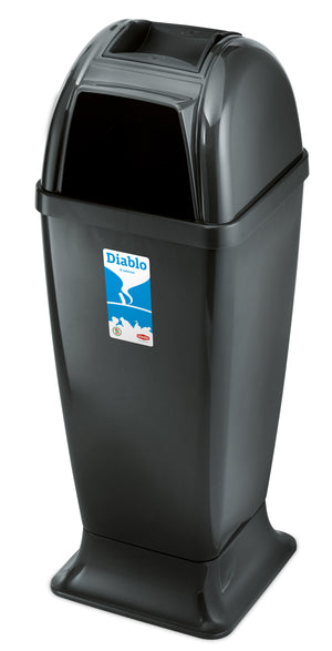 Stefanplast CESTINO DIABLO Lt. 50 - cm. 30,7x30,7x85 h col. Antracite 4.00 pz