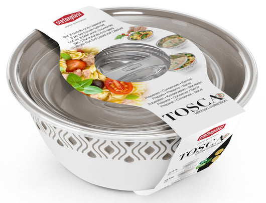 Stefanplast CIOTOLA TOSCA  SET 3 PEZZI  bianco/tortora chiaro