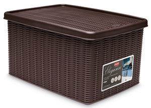 Stefanplast CONTENITORE MULTIUSO ELEGANCE Lt. 15 - cm.29x39x21 h col. Moka