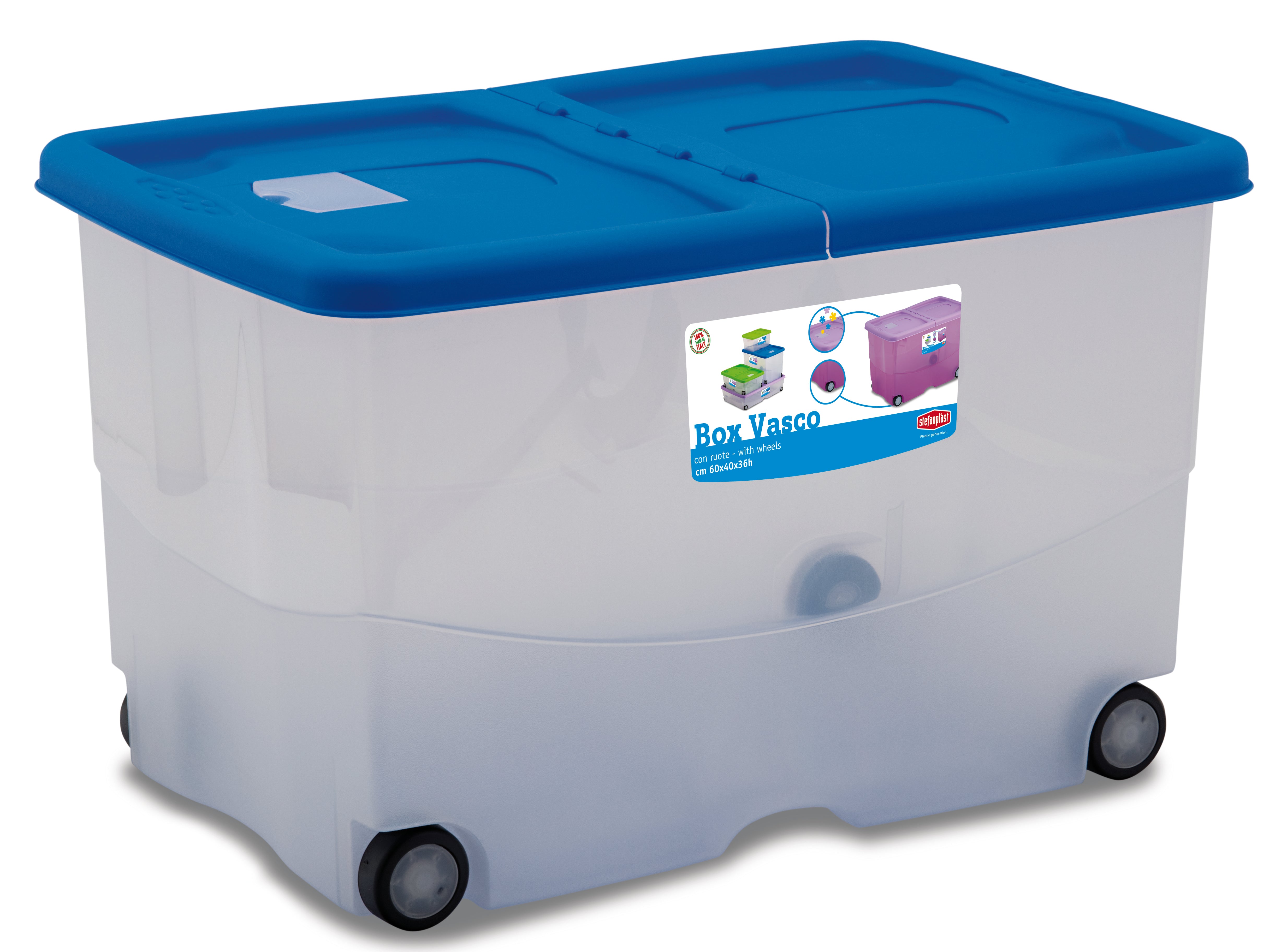 Stefanplast CONTENITORE MULTIUSO VASCO lt. 57 - cm. 60x40x36 h