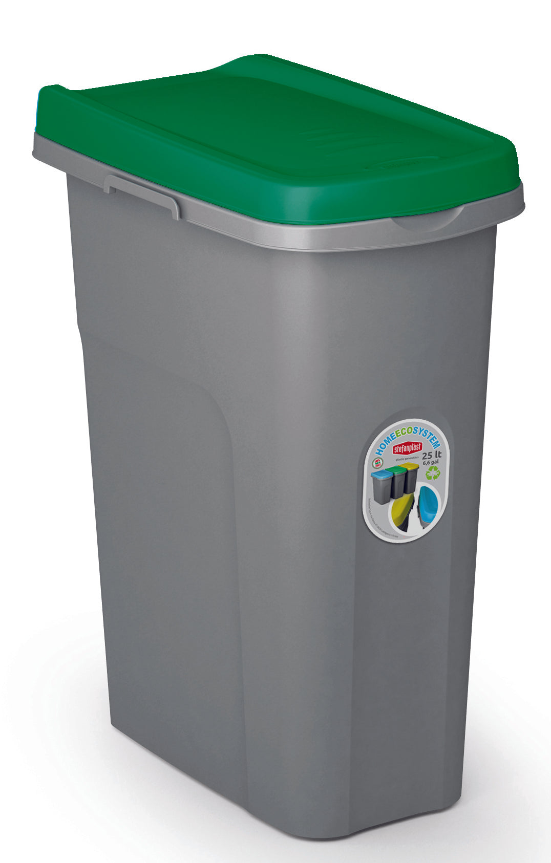 Stefanplast PATTUMIERA ECO SYSTEM LT.25 cm. 39x24x51 h Grigio/Verde