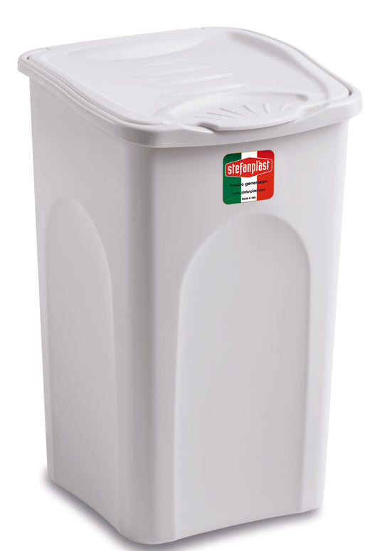 Stefanplast PORTABIANCHERIA PRIMAVERA CHIUSO BIANCO Lt. 50 - cm. 37x37x56 h