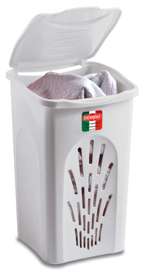 Stefanplast PORTABIANCHERIA PRIMAVERA TRAFORATO BIANCO Lt. 50 - cm. 37x37x56 h