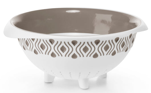 Stefanplast SCOLAPASTA TOSCA Ø cm.28 bianco/tortora chiaro