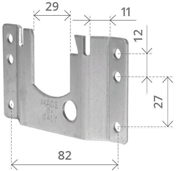 SUPPORTO A LEGNO Lunghezza mm. 82