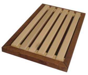 TAGLIAPANE IN LEGNO SCURO GRIGLIA ESTRAIBILE cm. 38x23x2