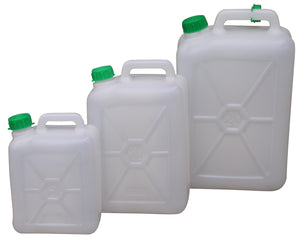 TANICA IN PLASTICA PER ALIMENTI  lt.27 (cm. 22,5x31x41 h) CON PREDISPOSIZIONE 4.00 pz