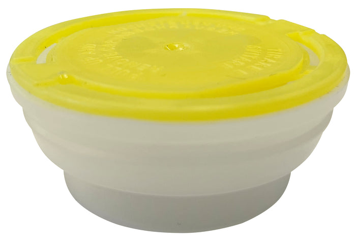 TAPPO PER LATTINE OLIO GIALLO diam. mm. 42 x  lt. 5-10-25 e lt. 3 e lt. 5 doppio foro