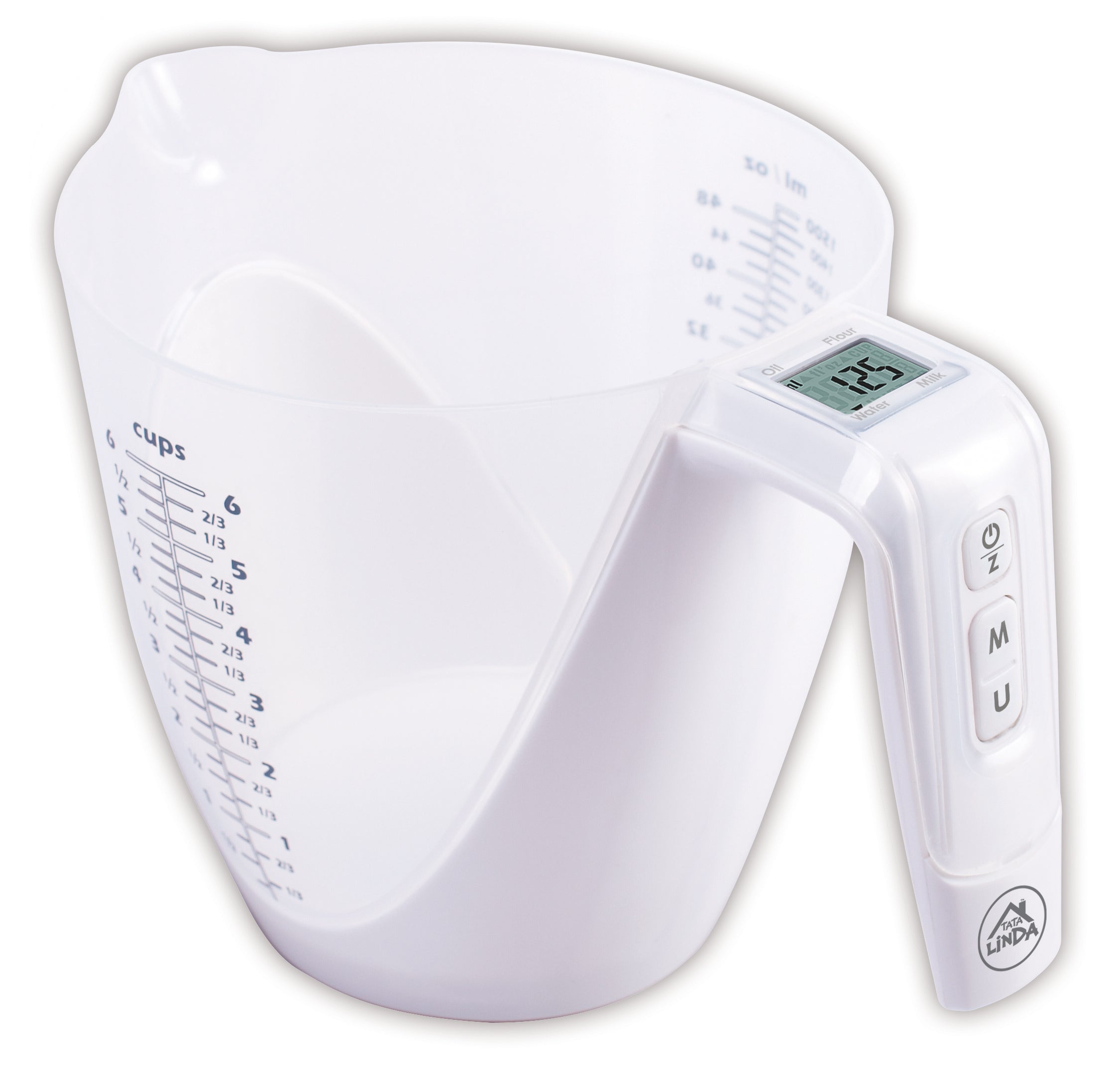 Tata Linda BILANCIA DA CUCINA ELETTRONICA A CARAFFA GRADUATA Portata kg. 5