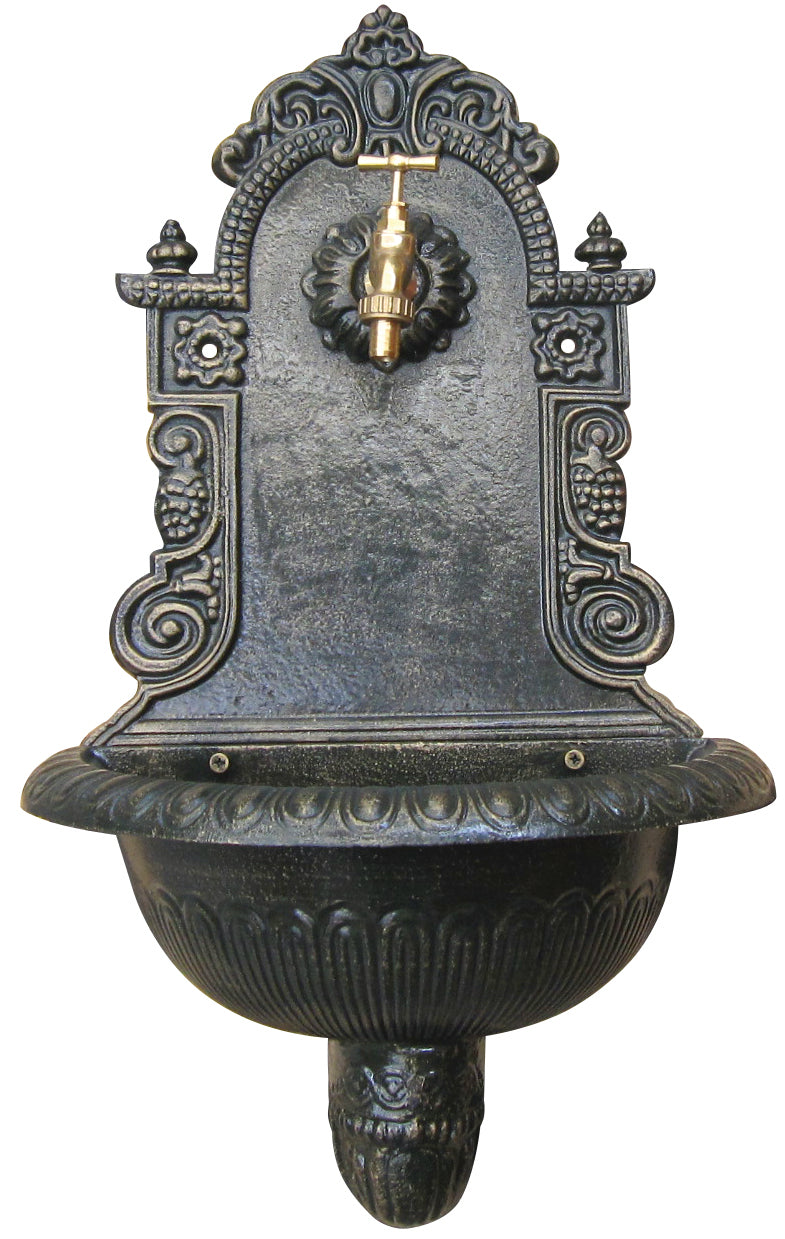 Tata Linda FONTANA IN GHISA PANTHEON CON RUBINETTO col. Grigio