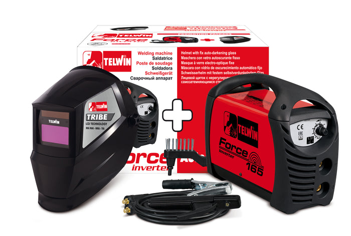 Telwin SALDATRICE AD INVERTER FORCE 165  4,1 Kw - 150 Amp ACCESSORI+ MASCHERA
