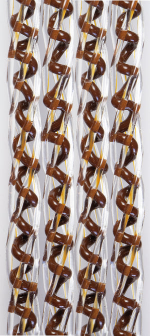 TENDA IN PVC COCO cm. 100x220 col. Cristallo/Marrone