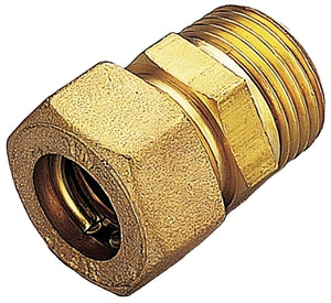 Tiemme RACCORDO IN OTTONE PER TUBO IN RAME diritto maschio mis. 12x1/2 10.00 pz