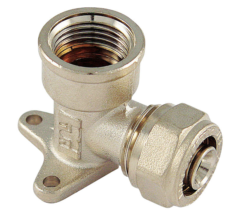 Tiemme RACCORDO PER TUBO MULTISTRATO curvo femmina con flangia mis. 16x1/2 10.00 pz