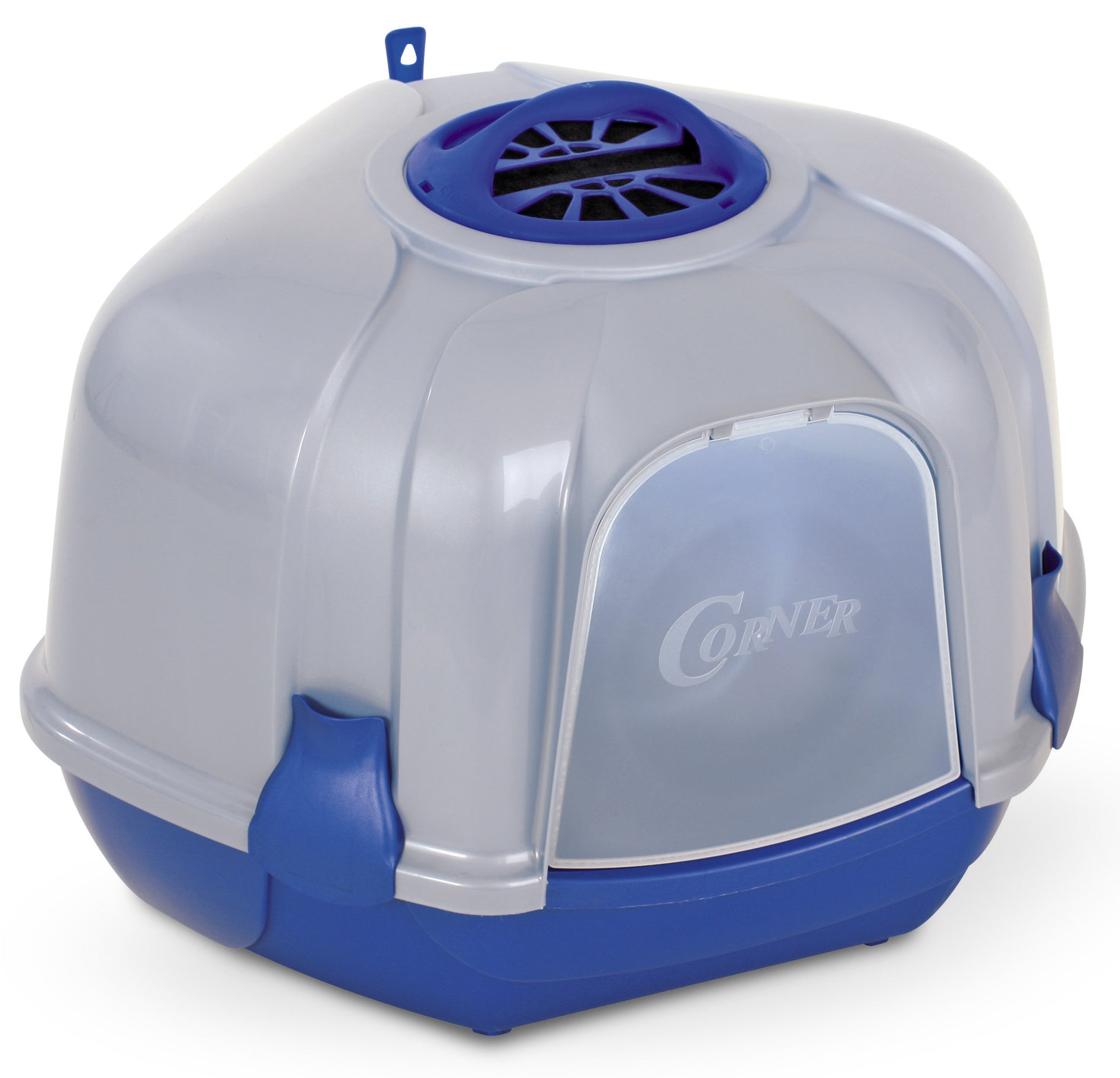 TOILETTE CHIUSA ANGOLARE PER GATTI CORNER cm. 52x60x45 h col. Assortiti