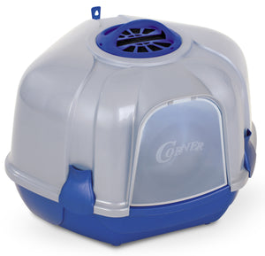 TOILETTE CHIUSA ANGOLARE PER GATTI CORNER cm. 52x60x45 h col. Assortiti