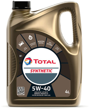 Total OLIO MOTORE SYNTHETIC 5W40 lt. 4 3.00 pz