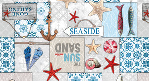 TOVAGLIATO IN PVC FANTASTIK MARINA MARE 1038-1  Rotolo cm.140 (H) x 20 mt (L)