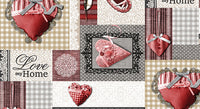 TOVAGLIATO IN PVC FANTASTIK CUORI 1056-3  Rotolo cm.140 (H) x 20 mt (L)