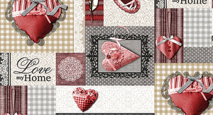 TOVAGLIATO IN PVC FANTASTIK CUORI 1056-3  Rotolo cm.140 (H) x 20 mt (L)