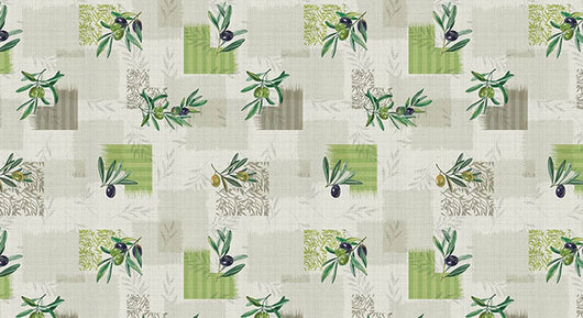 TOVAGLIATO IN PVC FANTASTIK OLIVE 1161-1  Rotolo cm.140 (H) x 20 mt (L)