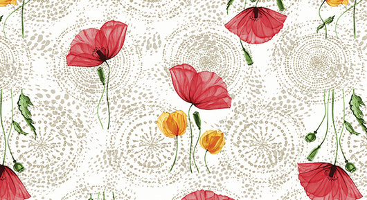 TOVAGLIATO IN PVC FANTASTIK FIORI 1226-1  Rotolo cm.140 (H) x 20 mt (L)