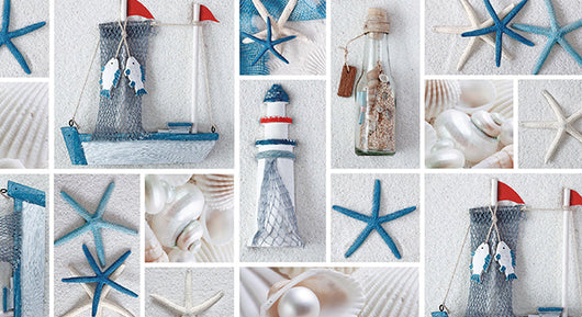 TOVAGLIATO IN PVC FANTASTIK FARO MARE 708-1  Rotolo cm.140 (H) x 20 mt (L)