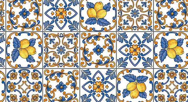 TOVAGLIATO IN PVC FANTASTIK SORRENTO C131-1  Rotolo cm.140 (H) x 20 mt (L)