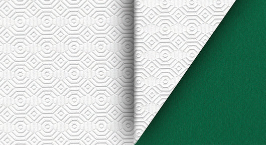 TOVAGLIATO IN PVC MOLLETTONE BIANCO/VERDE  Rotolo cm.140 (H) x 20 mt (L)