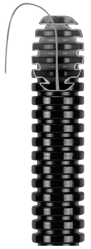 TUBO CORRUGATO NERO CON TIRAFILO Ø mm. 16  MT.100