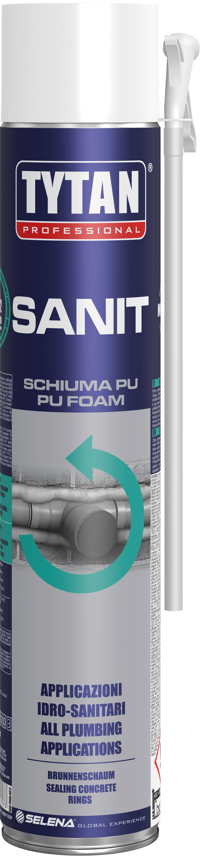 Tytan SCHIUMA POLIURETANICA SANIT MANUALE ml. 750  per sanitari e pozzetti