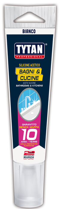 Tytan SILICONE ACETICO BAGNI E CUCINE ml. 60 - Trasparente 24.00 pz