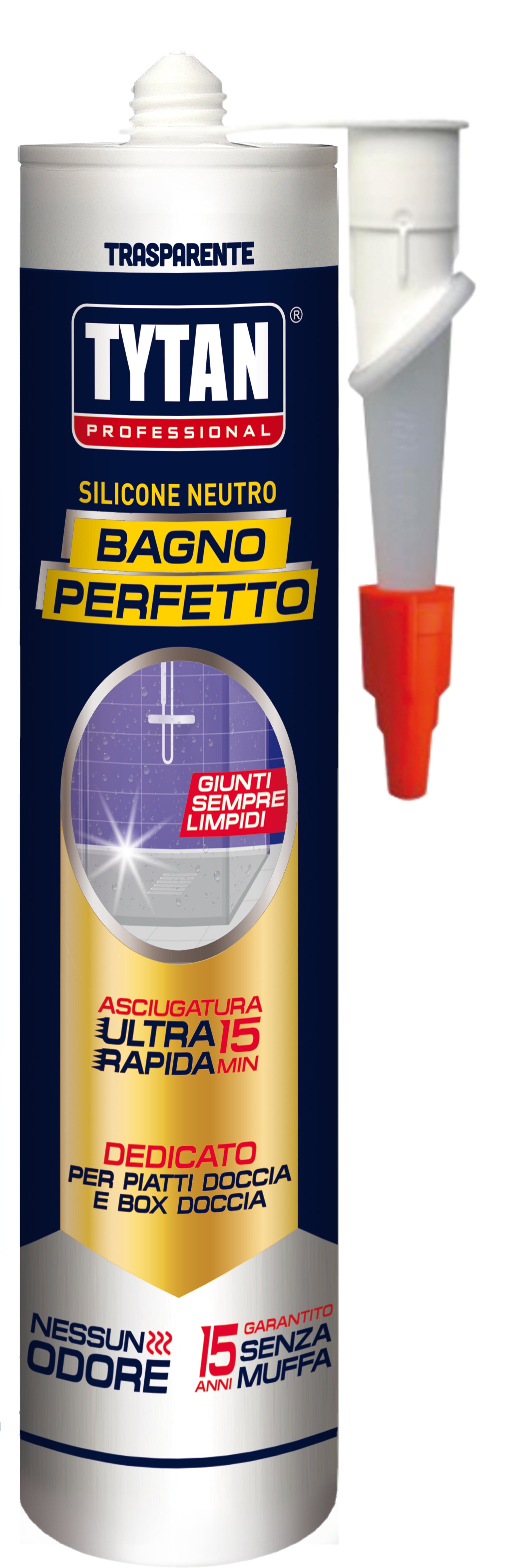 Tytan SILICONE NEUTRO BAGNO PERFETTO ml. 280 - Trasparente 12.00 pz