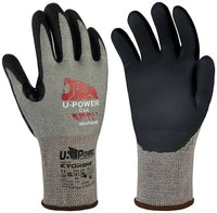 U-Power GUANTI DA LAVORO ANTITAGLIO HIGH IN GRAFENE/NITRILE Col. Grigio/Nero  tg. 8 12.00 paia