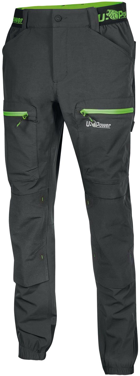 U-Power PANTALONE HORIZON Col. Grigio/Verde Mis. XXL