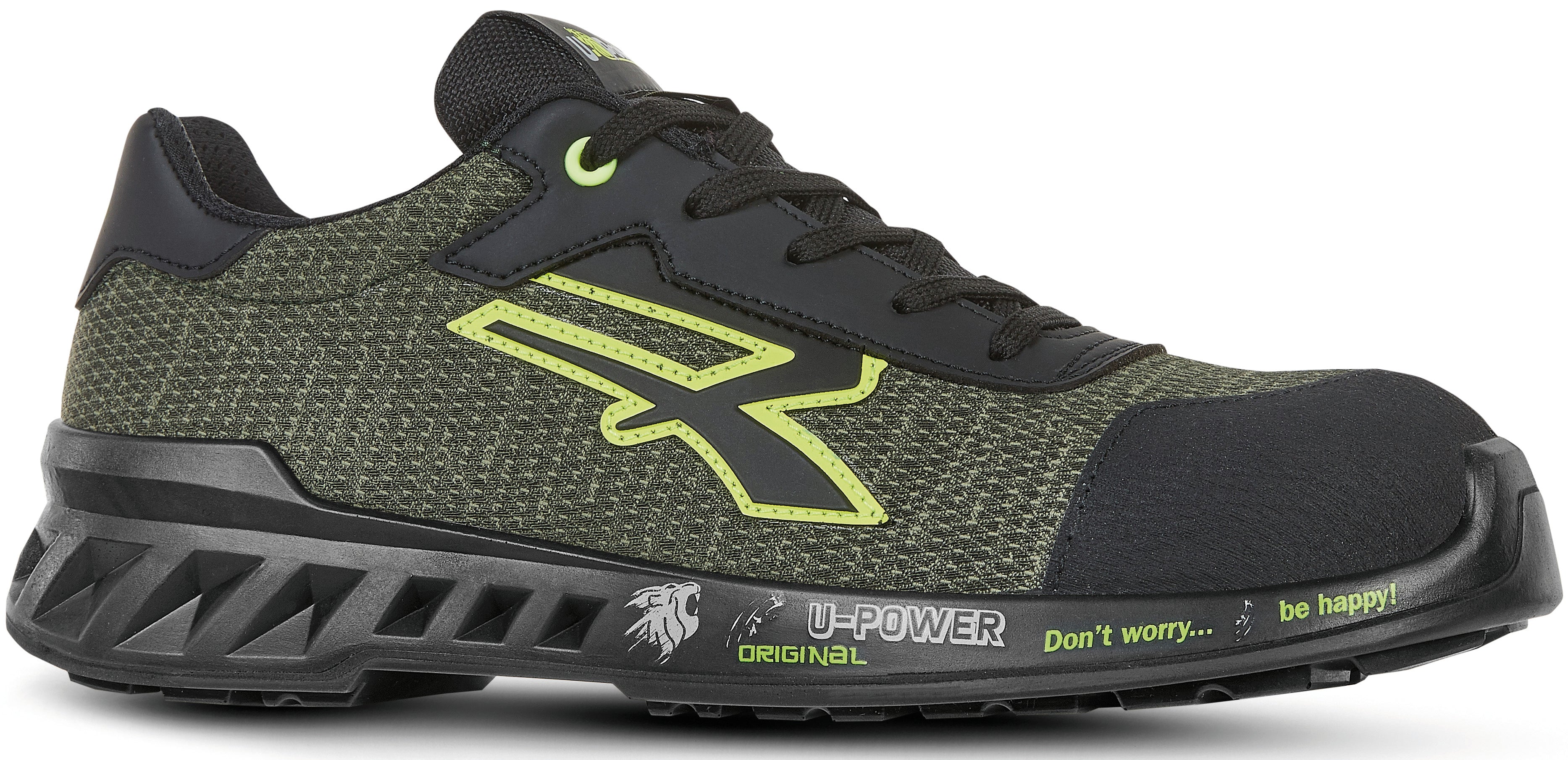 U-Power SCARPE ANTINFORTUNISTICA BASSE S1P SRC ESD REDLEVE ROBIN Col. Nero/Verde Mis. 46