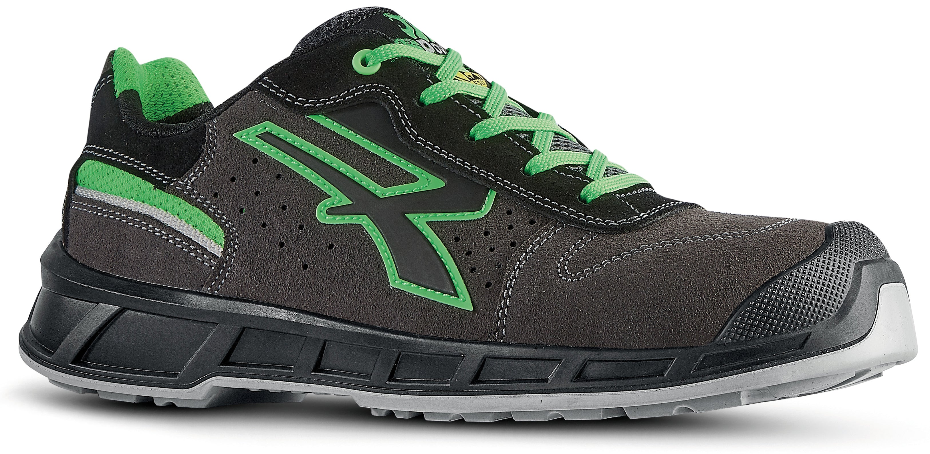 U-Power SCARPE ANTINFORTUNISTICA BASSE S1PS FO SR REDSMART TAYLOR  s ESD col.grigio/verde Mis.45
