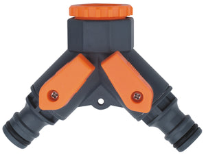 Utilia ATTACCO A RUBINETTO A 2 VIE  mis. 3/4F 24.00 pz