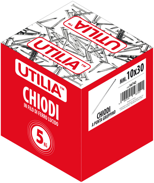 Utilia CHIODO A PUNTA GRUPPINO mis. 12x40 mm. 5.00 kg
